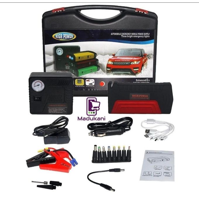 High Power Portable Car Jump Starter Kit And Air Compressor