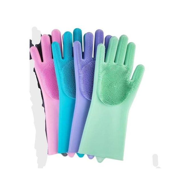 2pcs Silicone Washing Gloves