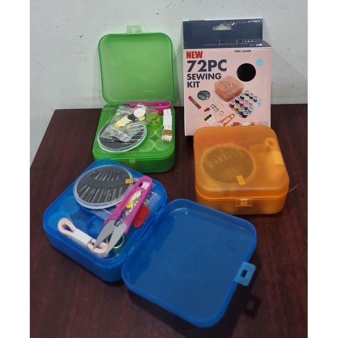 Essential Household 72pc Sewing Kit for Home, Travel & Emergency Repairs – Complete Portable Set with Needles, Threads, Scissors & Accessories