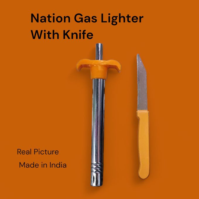 Nation Steel Gas Lighter with free knife
