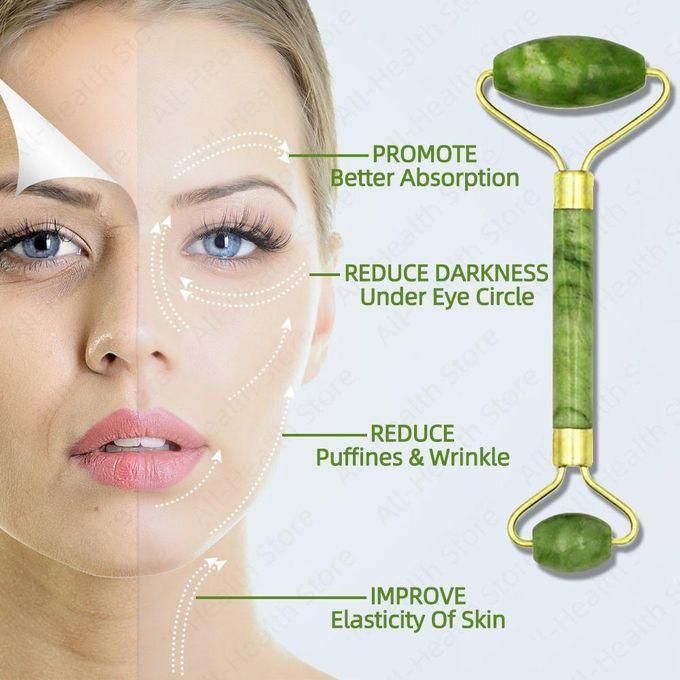 Jade Roller & Gua Sha Set – Natural Facial Massage & Skin Care Tool