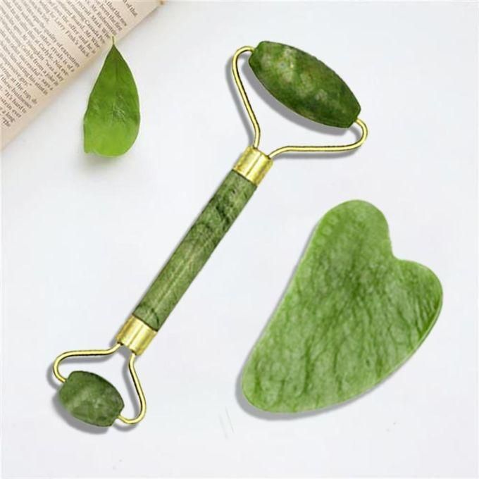 Jade Roller & Gua Sha Set – Natural Facial Massage & Skin Care Tool