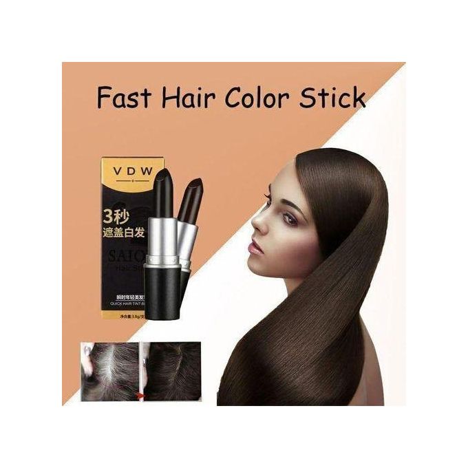 Black & Dark Brown One Time Hair Dye Stick With Instant Root Coverage
