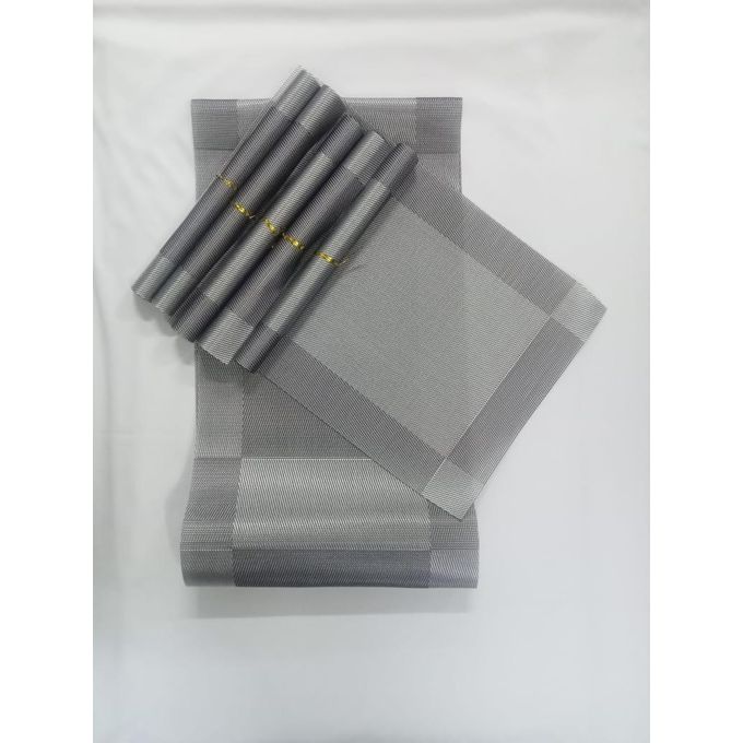 6pcs pvc table mats plus one table runner(30*180cm)
