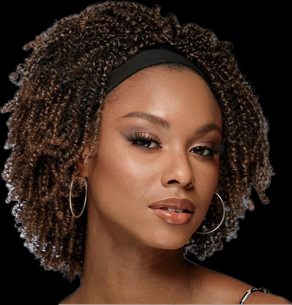 Soft brown headband wig