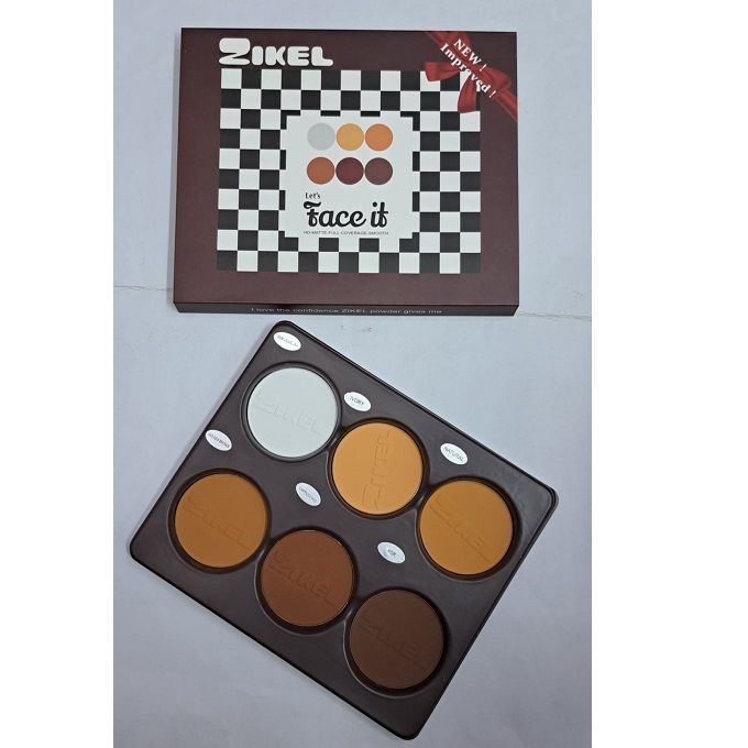 Zikiel contour palette 6 in 1 + free 2pcs superstay lipsticks