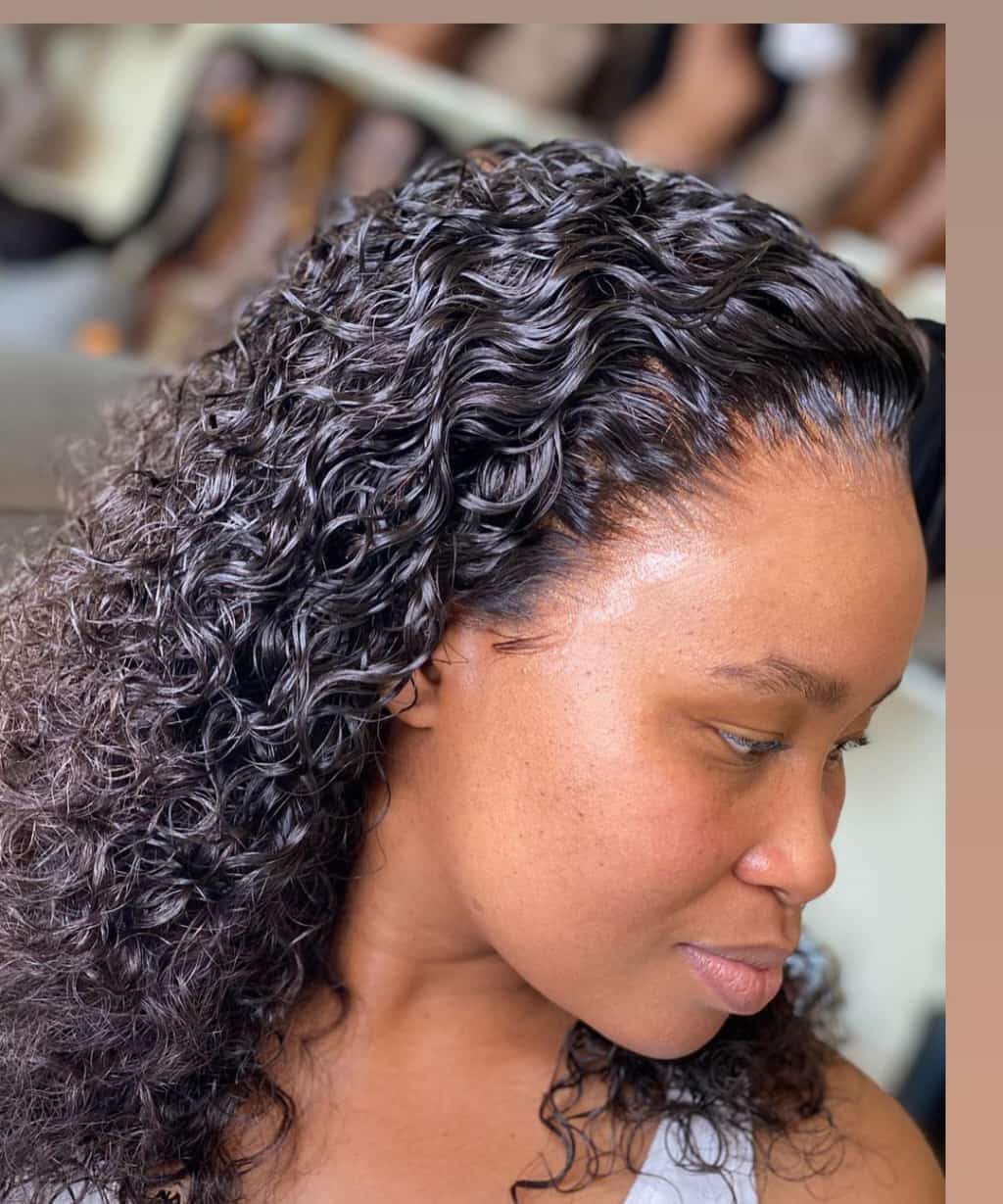 Deep wave water curl human hair wig, curly human hair wig, straight human hair wig + free gifts