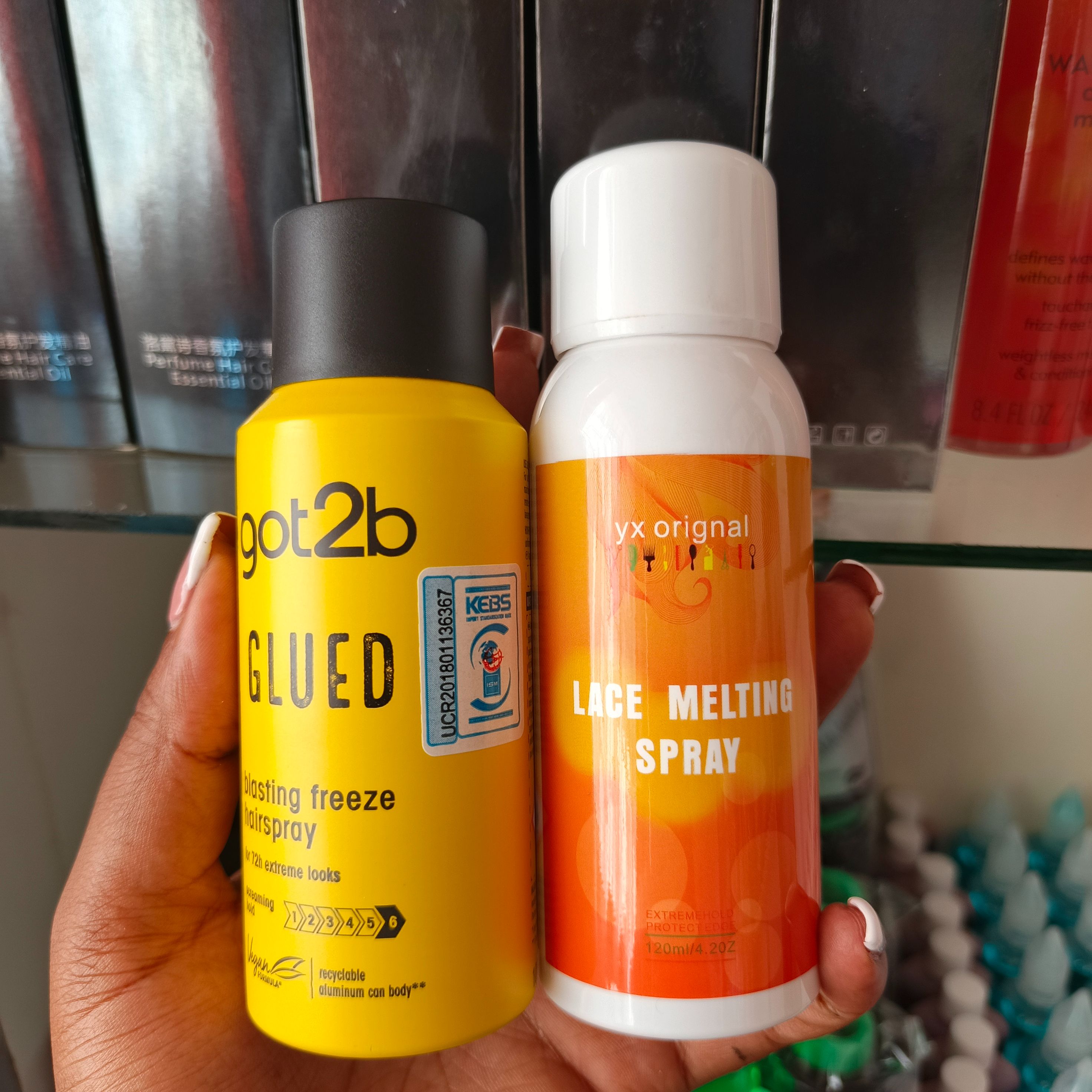 2pcs Got2be hair spray + Lace melting spray + free HD wig cap