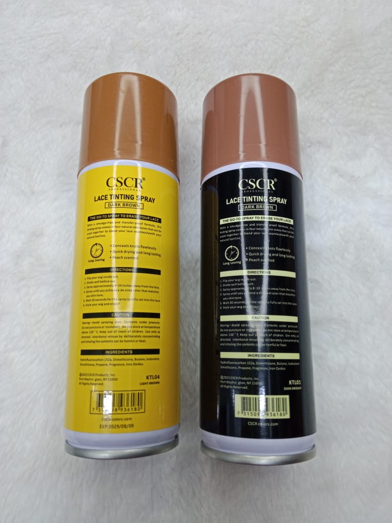 CSRC Wig Lace tint spray Lace tint wig spray Quick drying tint + Edge brush