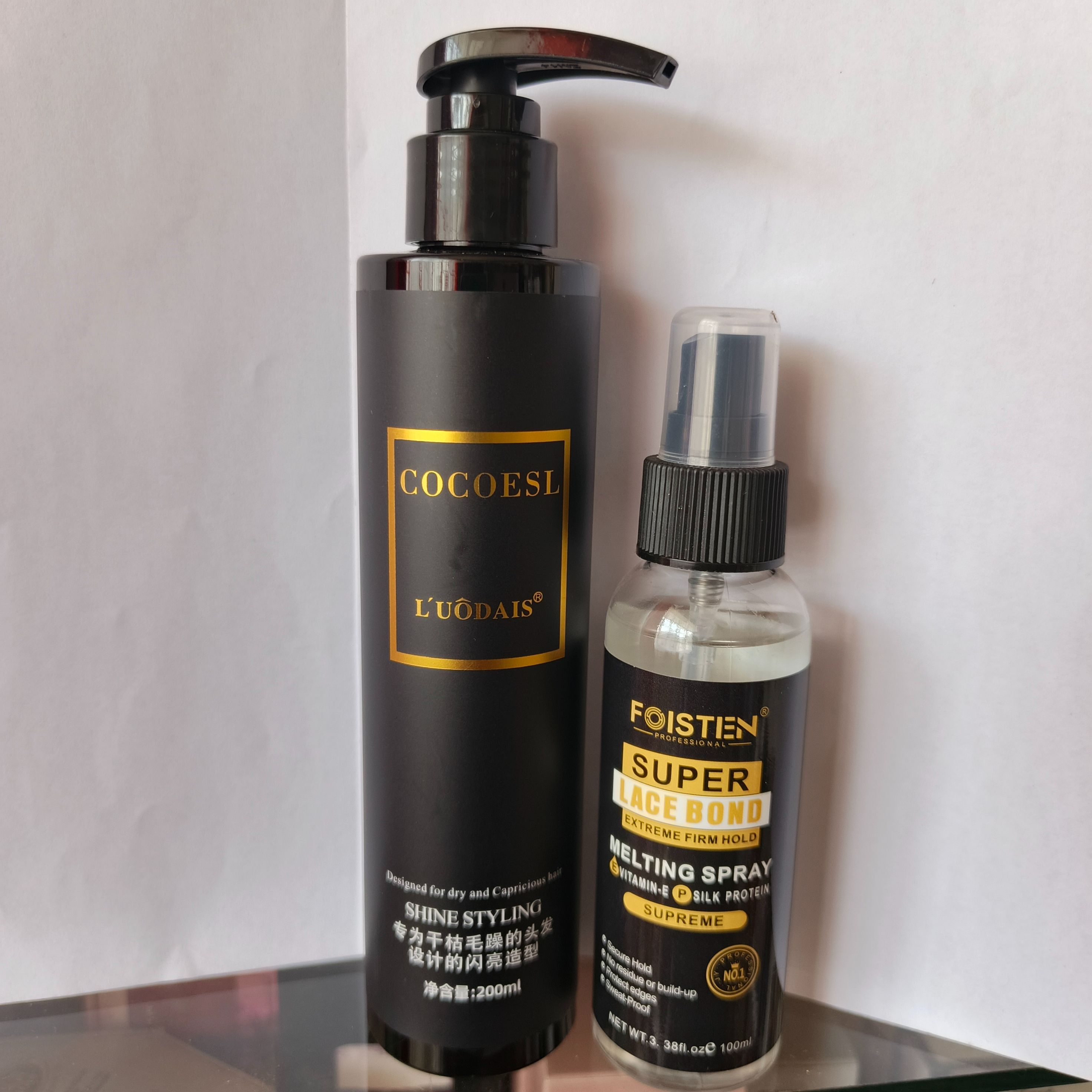 Foisten Super Lace Bond Lace melting Spray + Free Human hair Curl keeper  + melting band