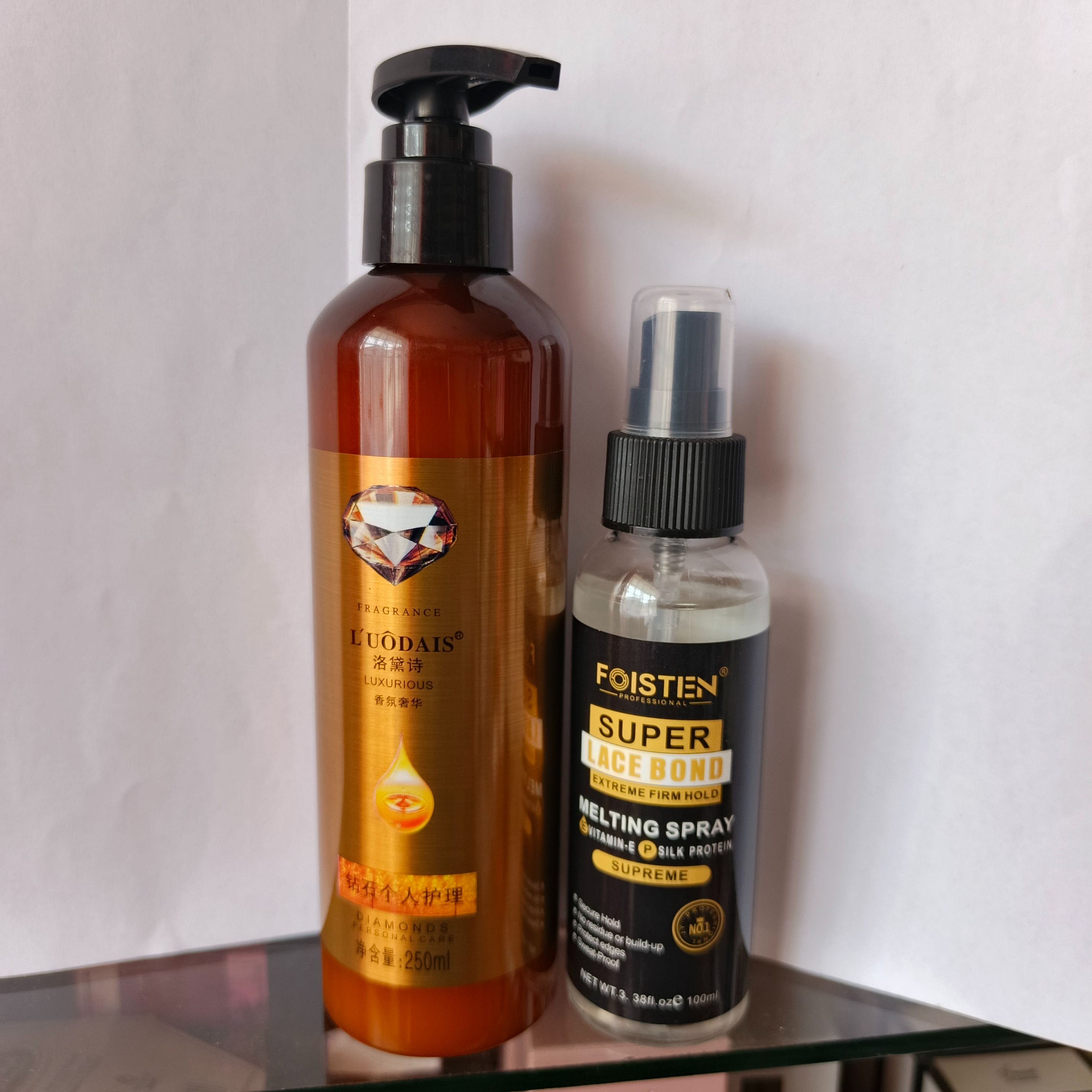 Foisten Super Lace Bond Lace melting Spray + Free Human hair Curl keeper  + melting band