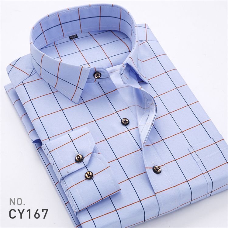 Men Fashion Long Sleeve Printed Shirts Slim Fit Male Social Business Dress Shirt Brand Men Clothing
