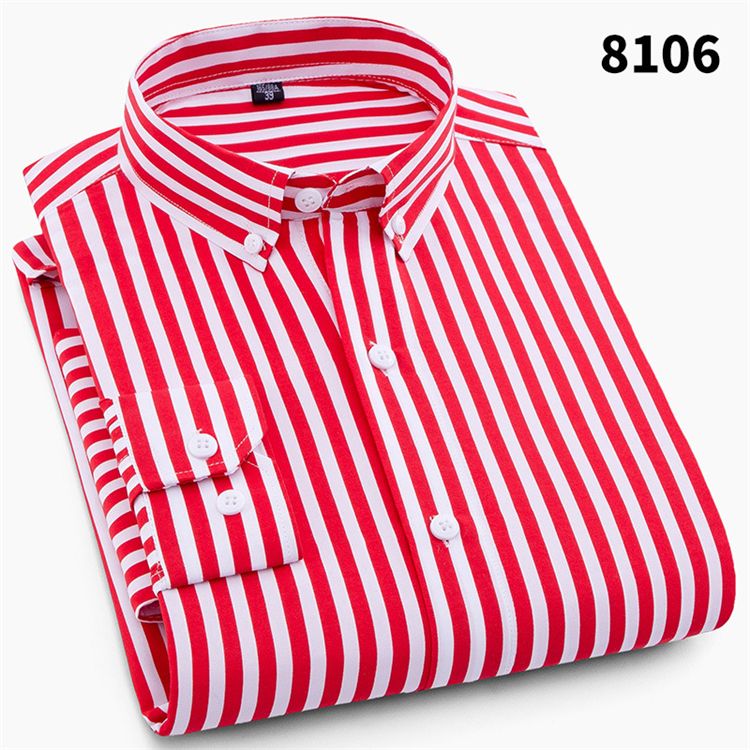 Men Fashion Long Sleeve Printed Shirts Slim Fit Male Social Business Dress Shirt Brand Men Clothing