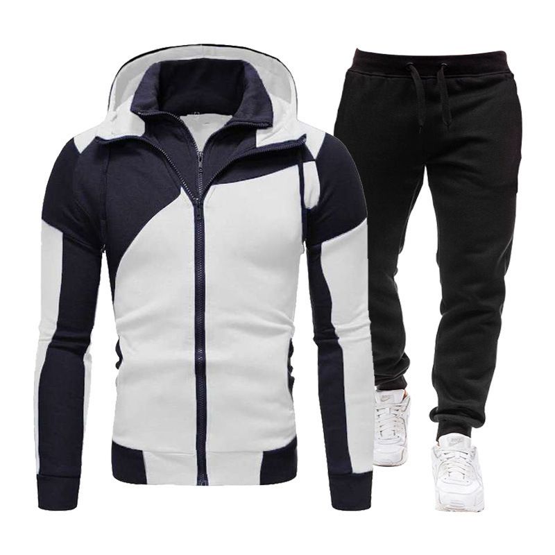 2 Piece Set Track Suits Zip Sweat Suit Cotton Polyester Mens Training Jacket Tracksuits For Men