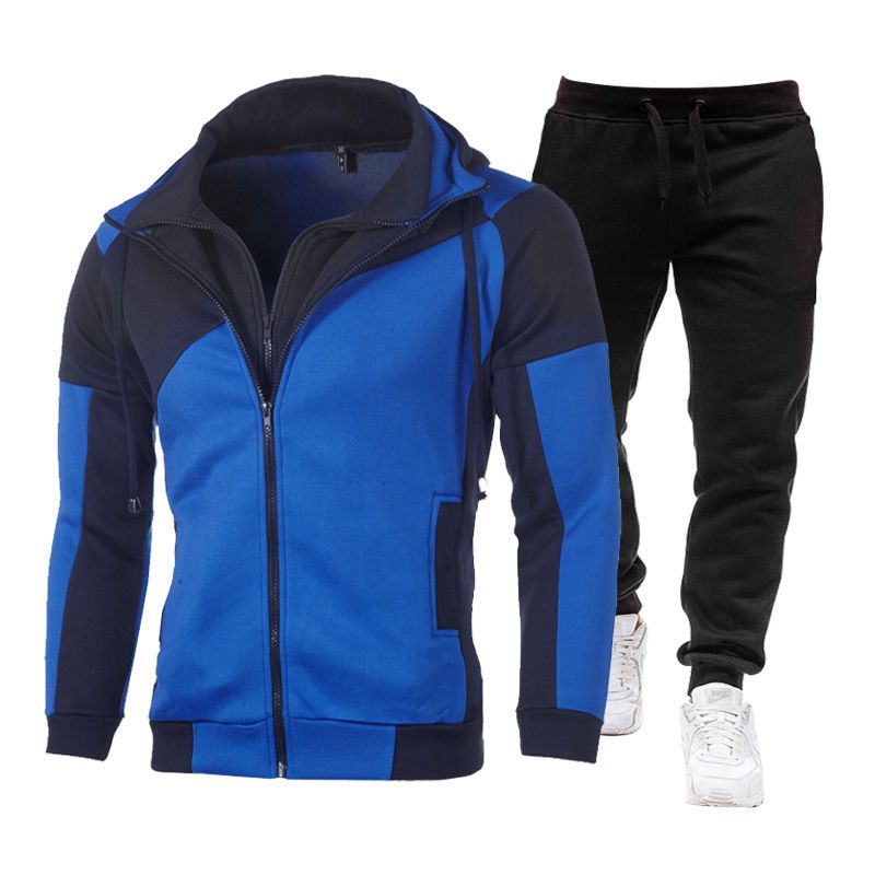 2 Piece Set Track Suits Zip Sweat Suit Cotton Polyester Mens Training Jacket Tracksuits For Men