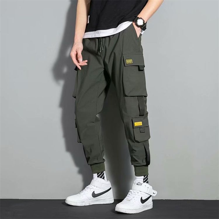 New Overalls For Men Tape Loose Binding Pants Casual Men's Cargo Pant