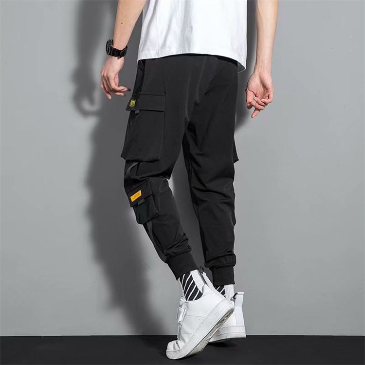 New Overalls For Men Tape Loose Binding Pants Casual Men's Cargo Pant