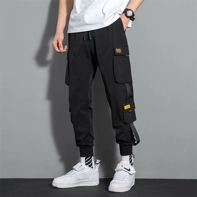 New Overalls For Men Tape Loose Binding Pants Casual Men's Cargo Pant