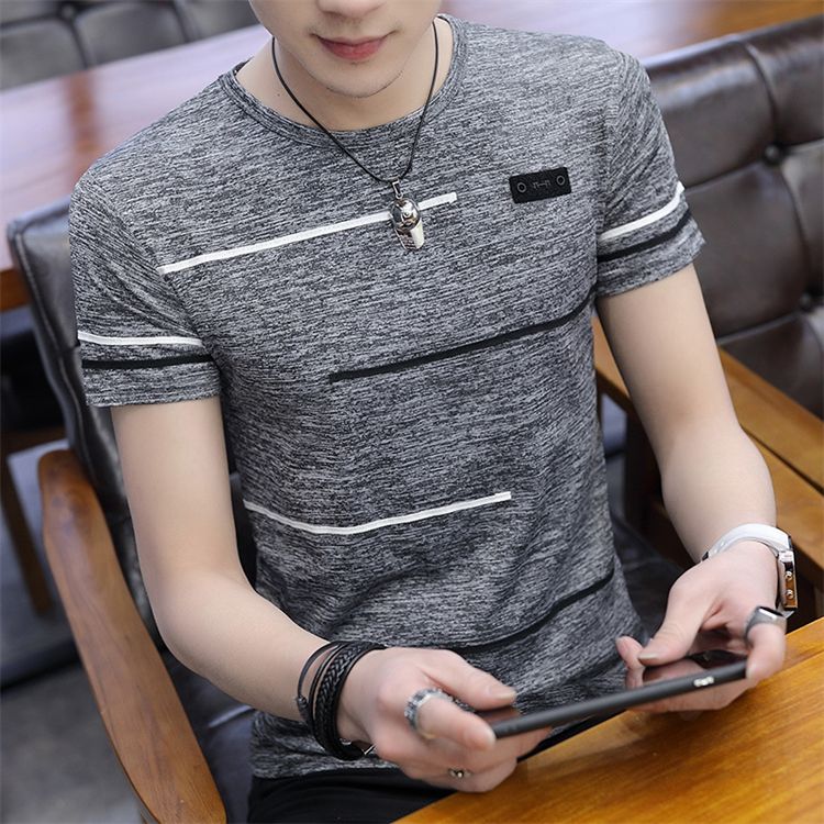 Short Sleeve Men O Neck Polyester Mens T Summer Cool Male Slim Casual Boys Tee Shirt