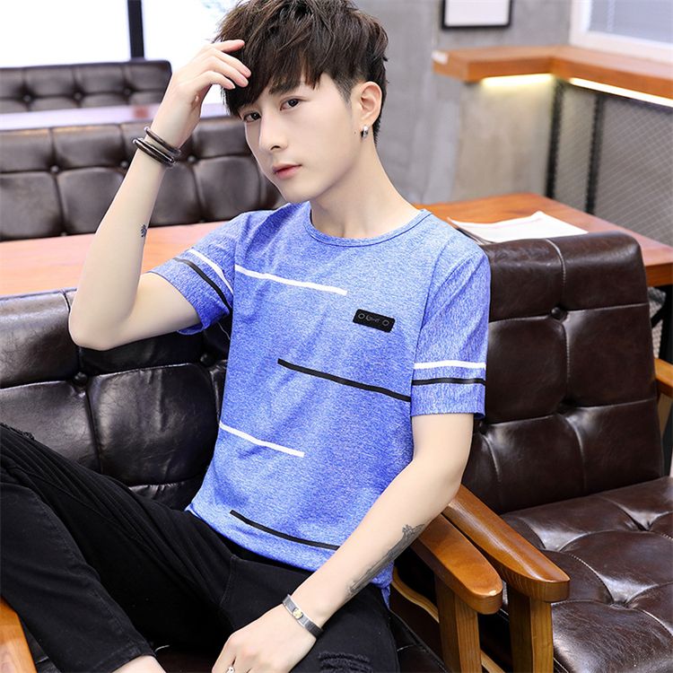Short Sleeve Men O Neck Polyester Mens T Summer Cool Male Slim Casual Boys Tee Shirt