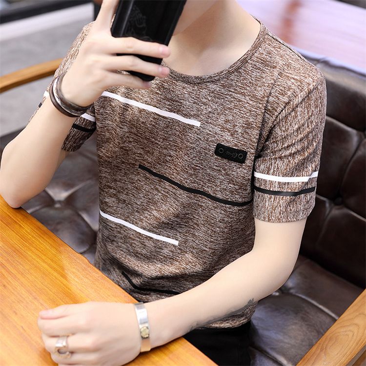 Short Sleeve Men O Neck Polyester Mens T Summer Cool Male Slim Casual Boys Tee Shirt