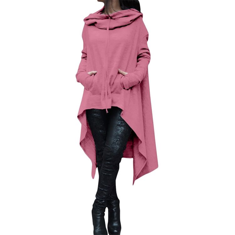 Fashion Women Hoodies Long Sleeve O-Neck Hooded Cotton Hoodie Sweatshirt Pullover Tops Coats