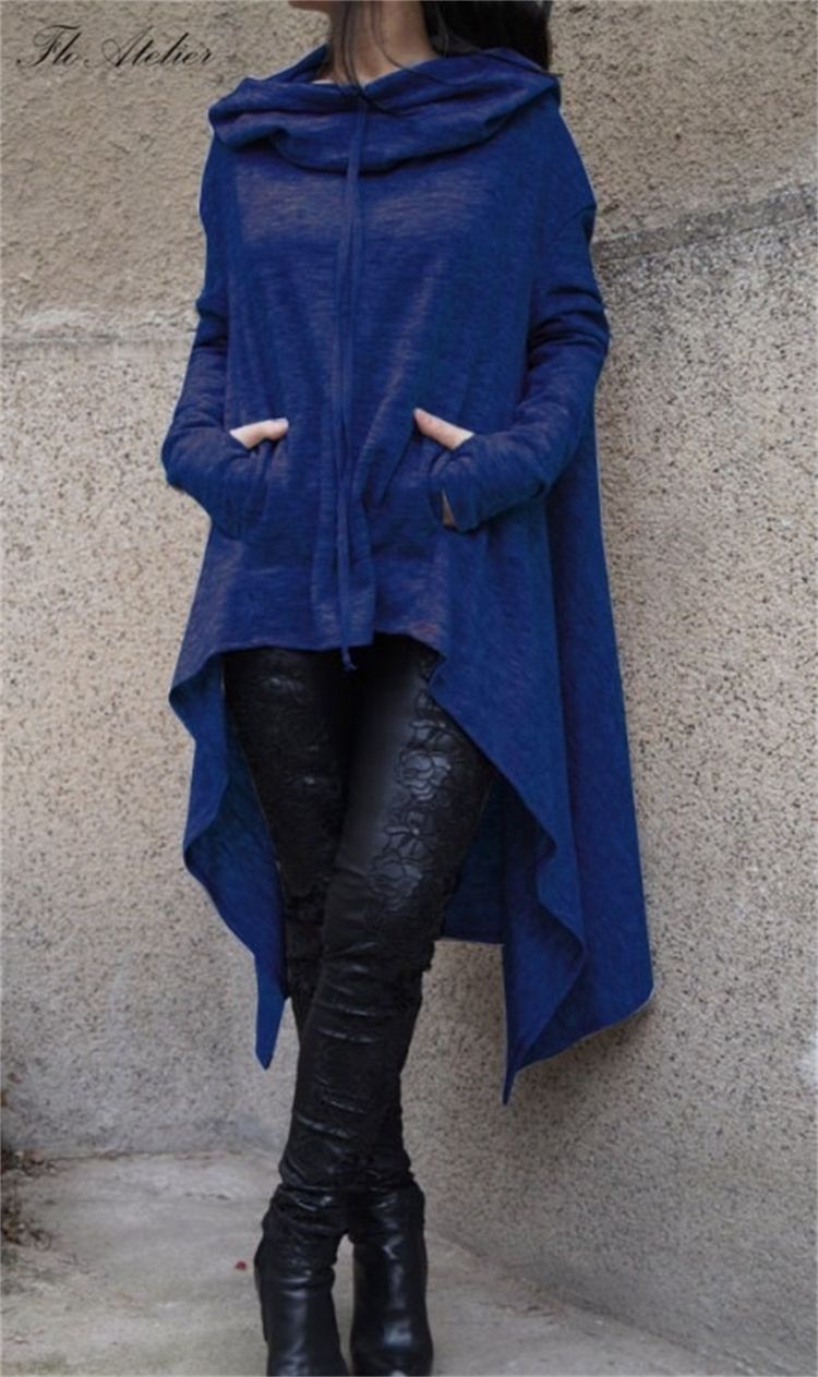 Fashion Women Hoodies Long Sleeve O-Neck Hooded Cotton Hoodie Sweatshirt Pullover Tops Coats