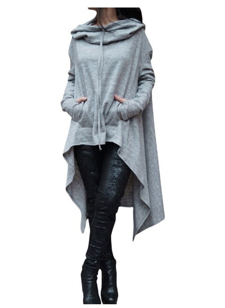 Fashion Women Hoodies Long Sleeve O-Neck Hooded Cotton Hoodie Sweatshirt Pullover Tops Coats