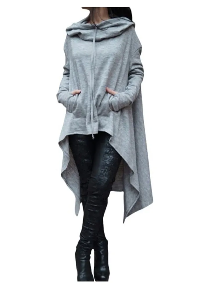Fashion Women Hoodies Long Sleeve O-Neck Hooded Cotton Hoodie Sweatshirt Pullover Tops Coats