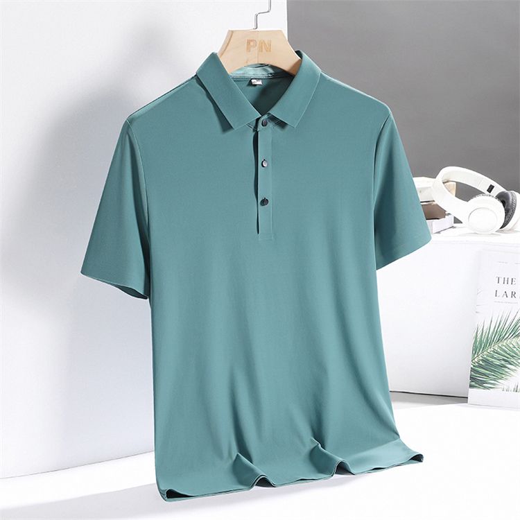 Casual men performance golf polo shirts breathable t shirt short sleeve stretch spandex golf clothing