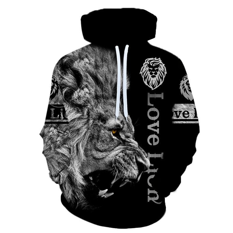 New Autumn Winter 3d Printed Men's Hooded Sportswear Tracksuit Long Sleeve Casual Sweatshirt