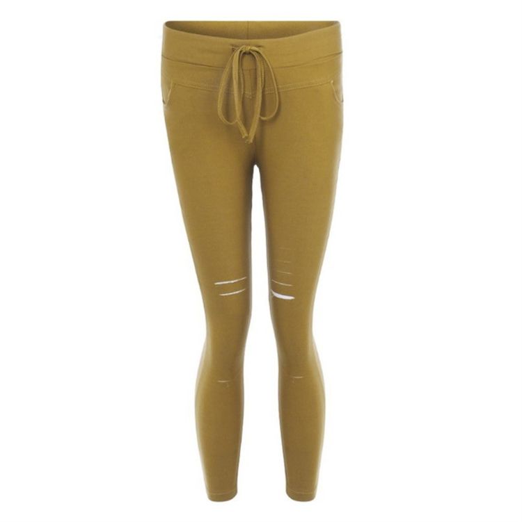 Skinny Jeans Women Denim Pants Holes Destroyed Knee Pencil Pants Casual Trousers Stretch Ripped