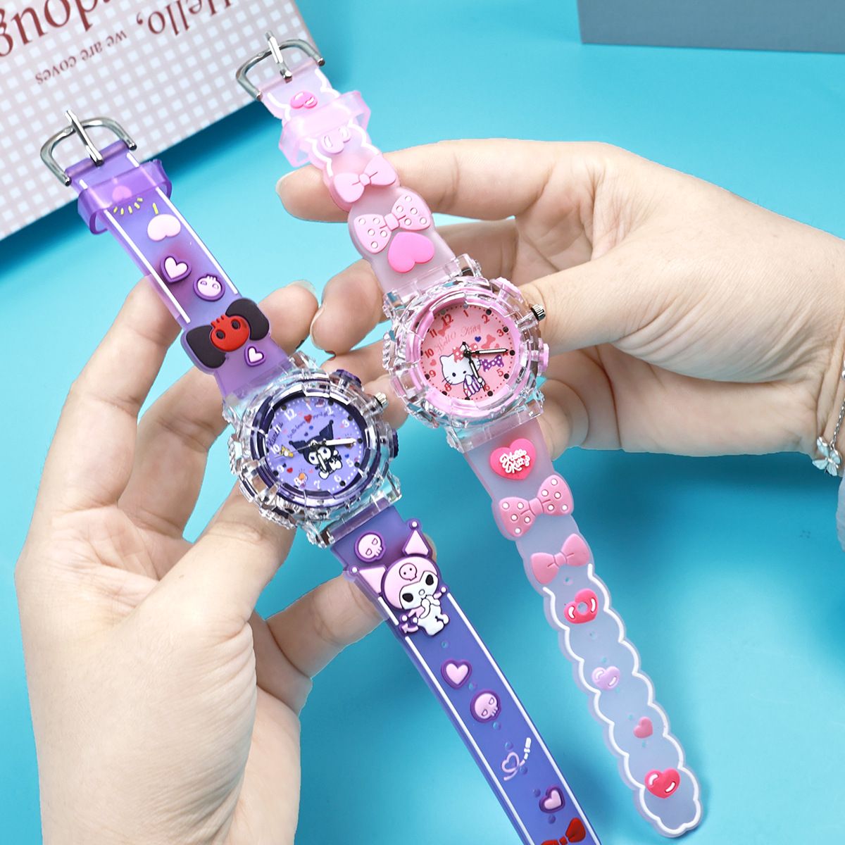 New Cartoon Kids Wristwatch Luminous Night Glow Gift for Kindergarten Girls Primary School Students Toy Watch