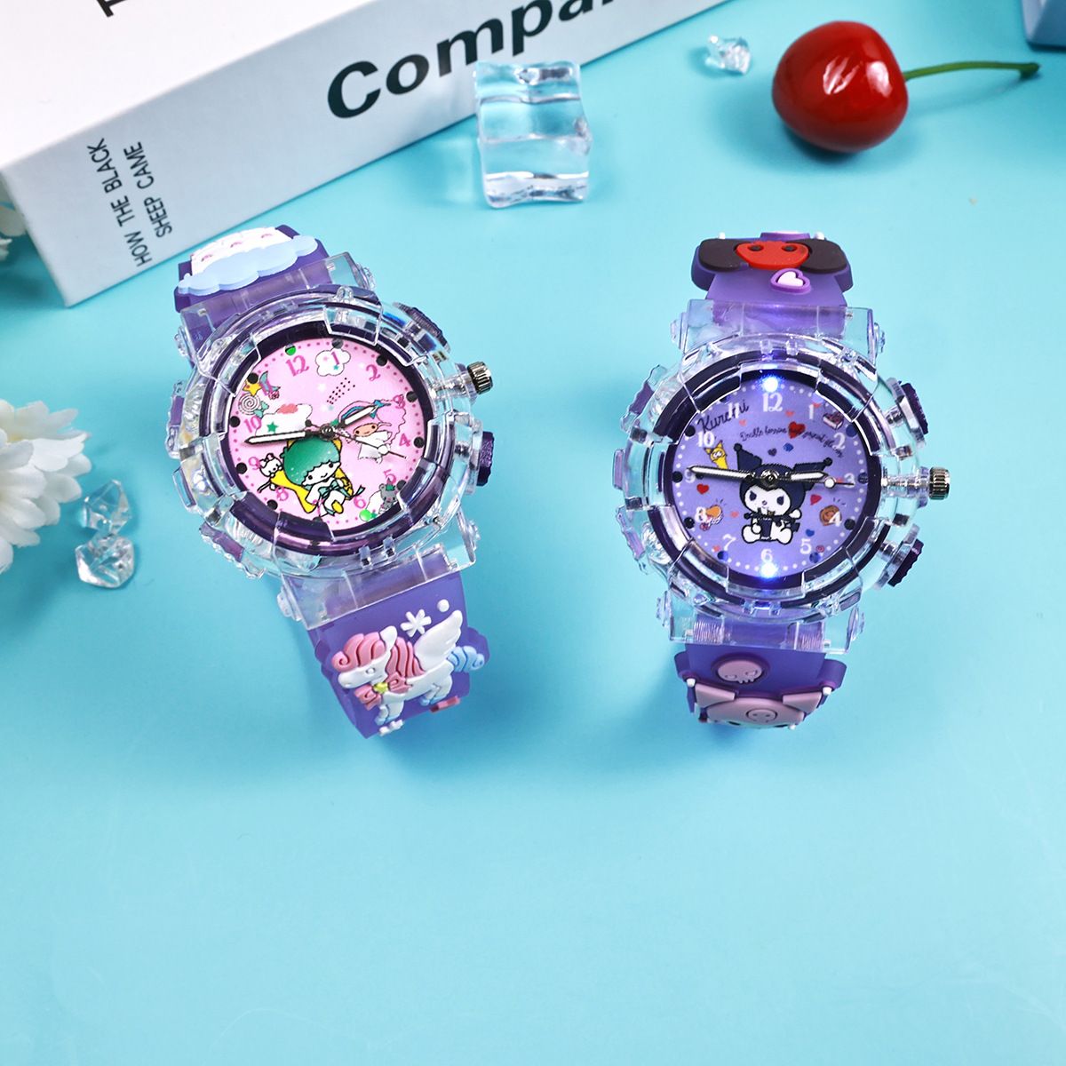 New Cartoon Kids Wristwatch Luminous Night Glow Gift for Kindergarten Girls Primary School Students Toy Watch