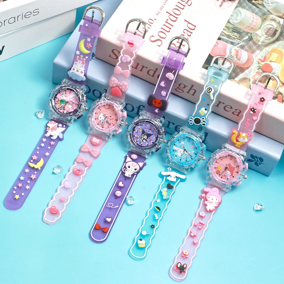 New Cartoon Kids Wristwatch Luminous Night Glow Gift for Kindergarten Girls Primary School Students Toy Watch