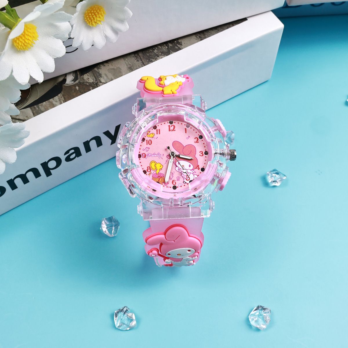 New Cartoon Kids Wristwatch Luminous Night Glow Gift for Kindergarten Girls Primary School Students Toy Watch