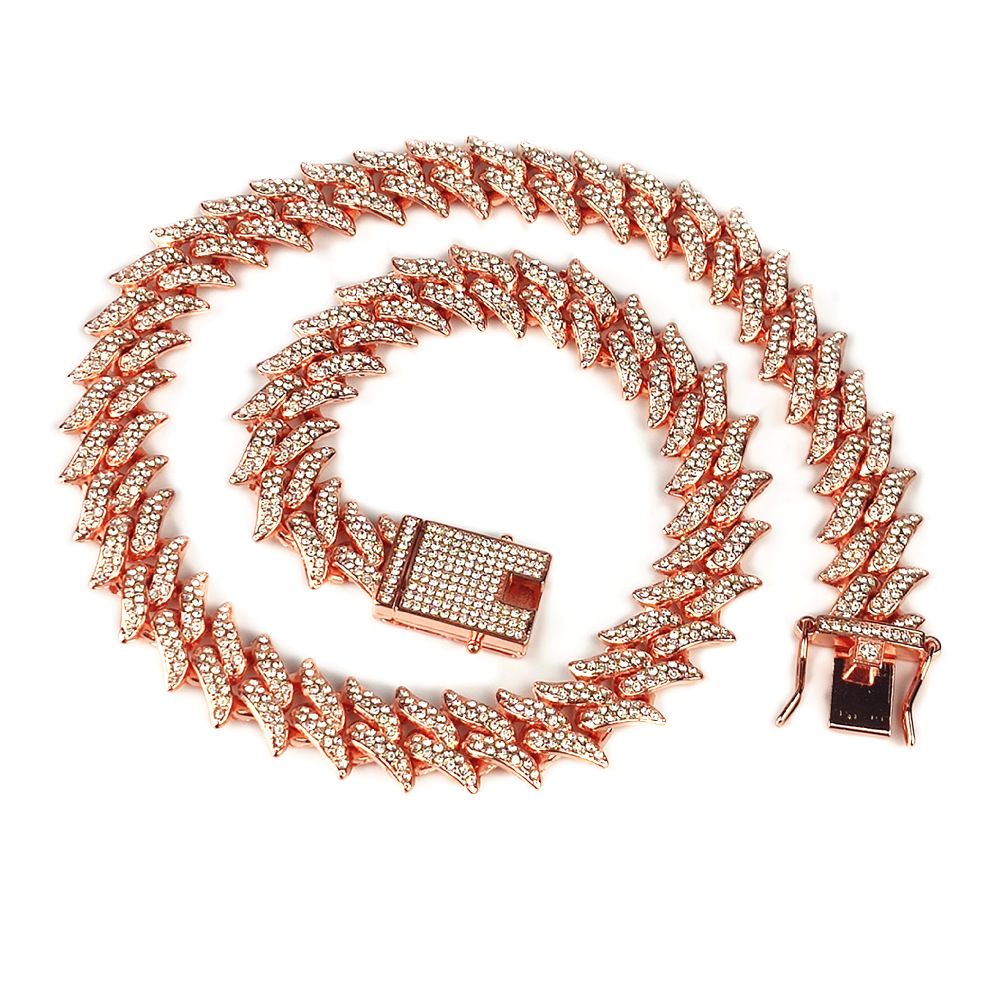 Hip Hop Jewelry Set Mens Women Iced Out Watch Necklaces Bracelet Bling Diamond Cuban Chains Choker Gold Watch for Men Reloj Gift(1*watch1*bracelet 1*necklace）