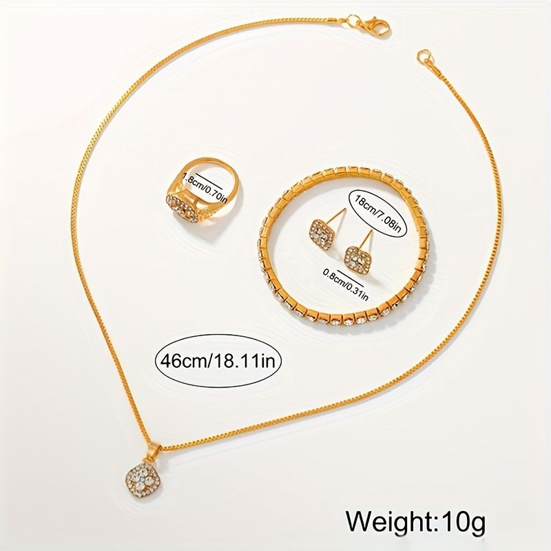 5-piece ladies watch fashion casual ladies quartz watch and necklace bracelet earrings ring jewelry set