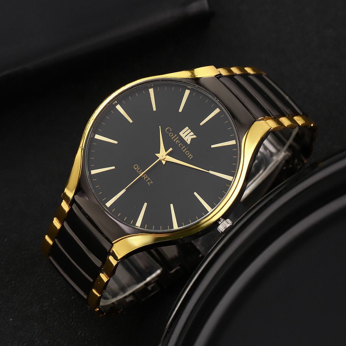 Fashion lovers alloy Shi Ying business casual watch steel belt alloy Shi Ying business casual watch men