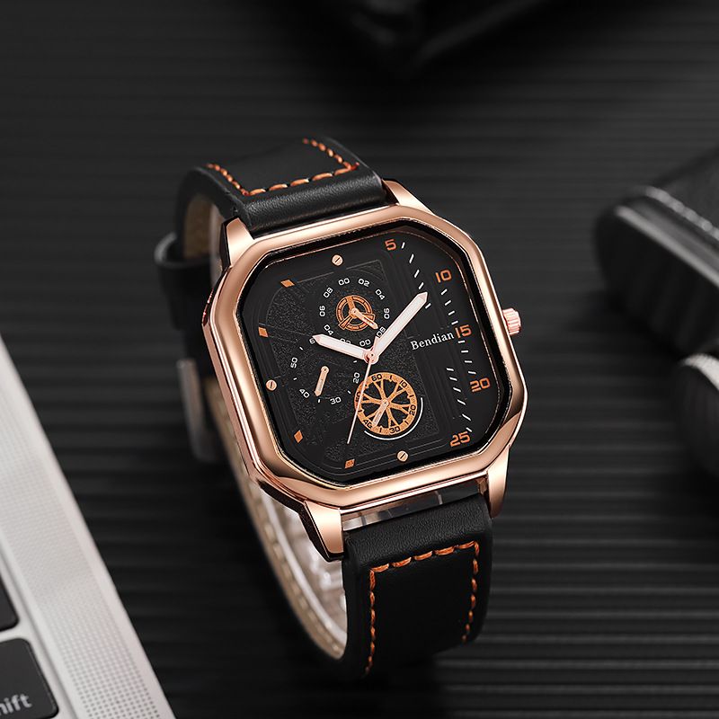 Classic charm luxury business men's quartz watch steel strap folding buckle chronograph fashionable and versatile men's watch