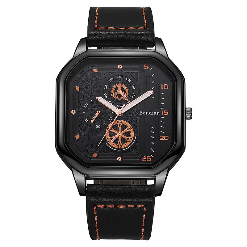 Classic charm luxury business men's quartz watch steel strap folding buckle chronograph fashionable and versatile men's watch