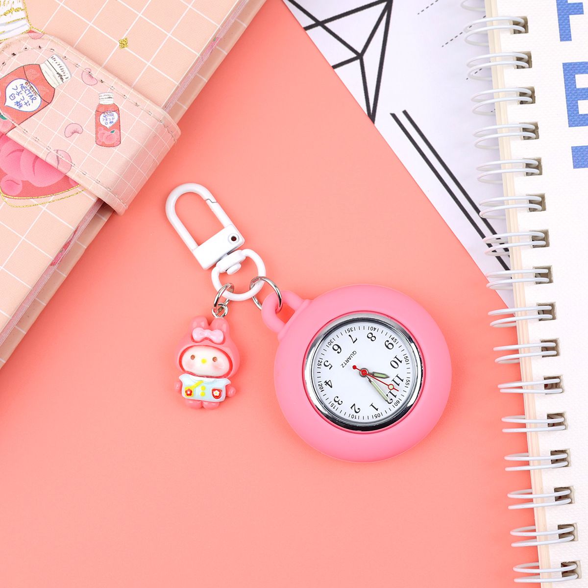 Hospital Health Care Shiny Heart Medical Icons Cartoon Lovely Nurse Doctor Clip Pocket Watches Hang Clock Gift Watch