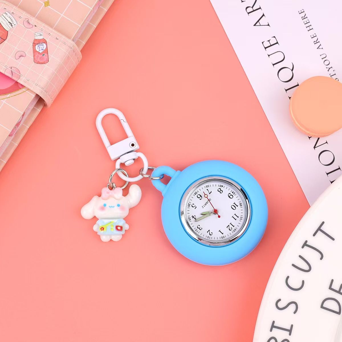 Hospital Health Care Shiny Heart Medical Icons Cartoon Lovely Nurse Doctor Clip Pocket Watches Hang Clock Gift Watch
