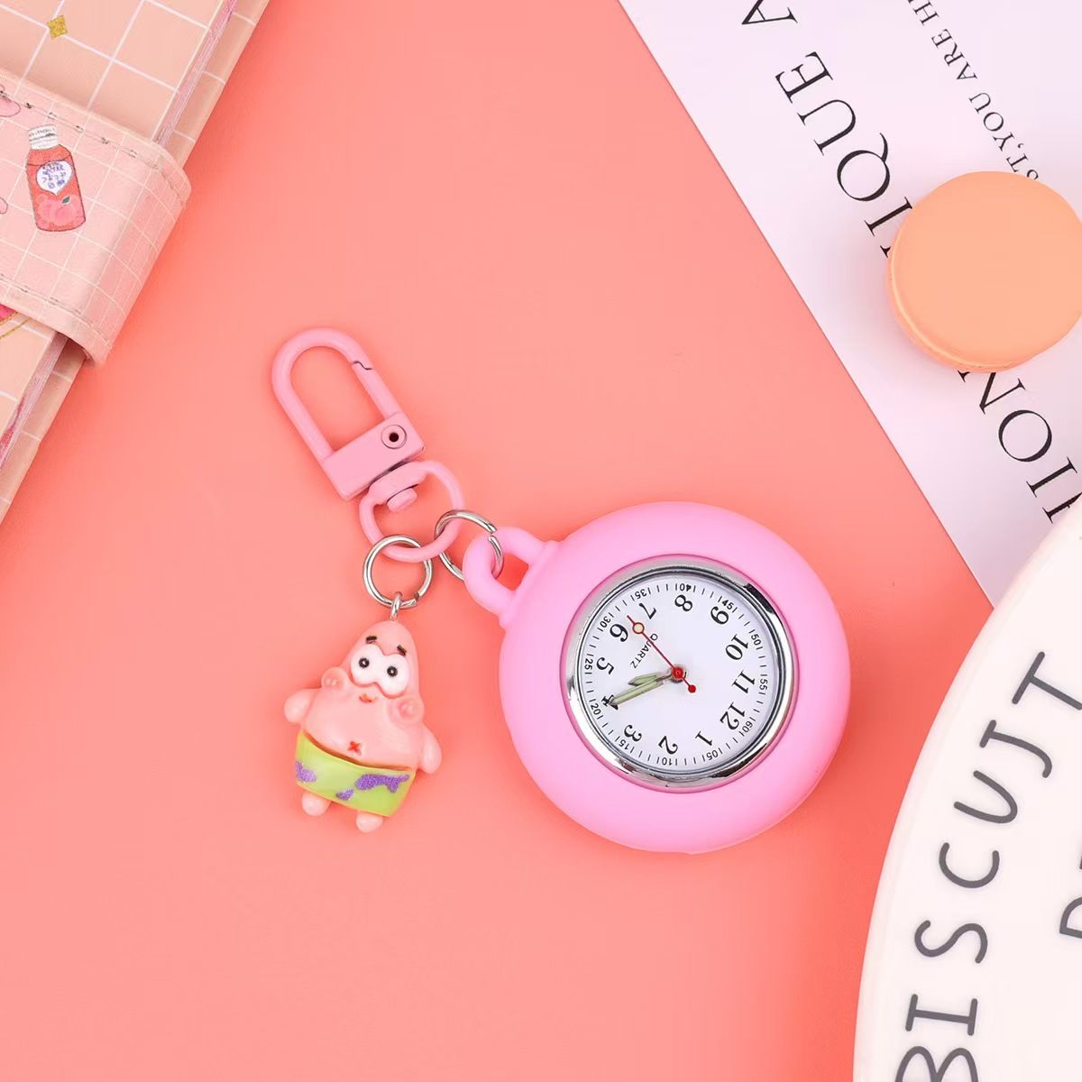 Hospital Health Care Shiny Heart Medical Icons Cartoon Lovely Nurse Doctor Clip Pocket Watches Hang Clock Gift Watch