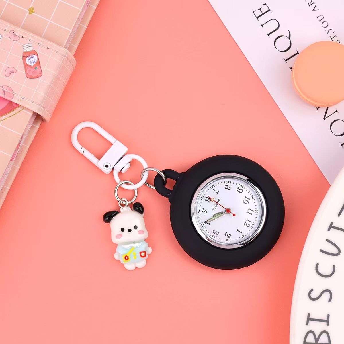 Hospital Health Care Shiny Heart Medical Icons Cartoon Lovely Nurse Doctor Clip Pocket Watches Hang Clock Gift Watch
