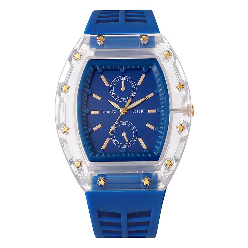 2025 New Fashion Women Luxury Watches Men Tonneau Silicone Jelly Quartz Watch For Gifts Students Wristwatch Hot