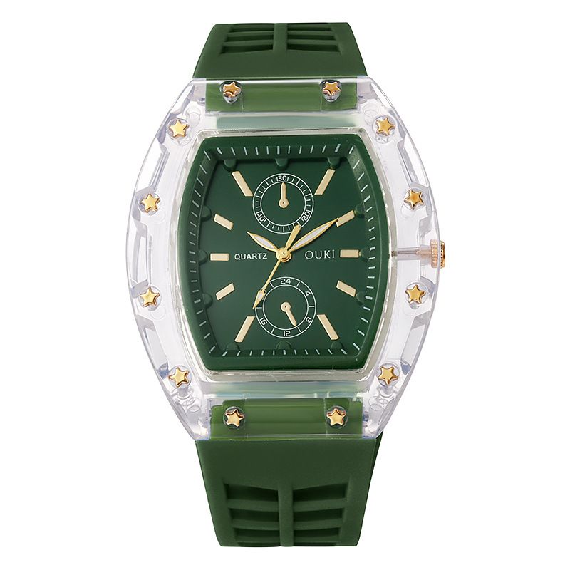 2025 New Fashion Women Luxury Watches Men Tonneau Silicone Jelly Quartz Watch For Gifts Students Wristwatch Hot