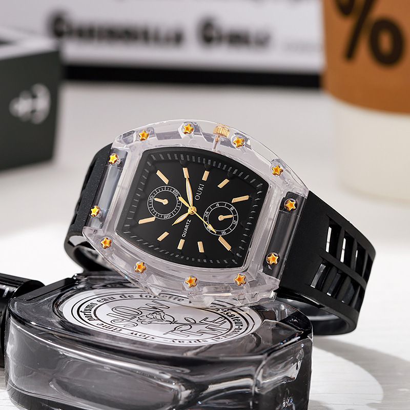 2025 New Fashion Women Luxury Watches Men Tonneau Silicone Jelly Quartz Watch For Gifts Students Wristwatch Hot