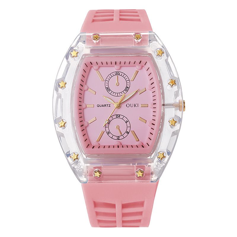 2025 New Fashion Women Luxury Watches Men Tonneau Silicone Jelly Quartz Watch For Gifts Students Wristwatch Hot