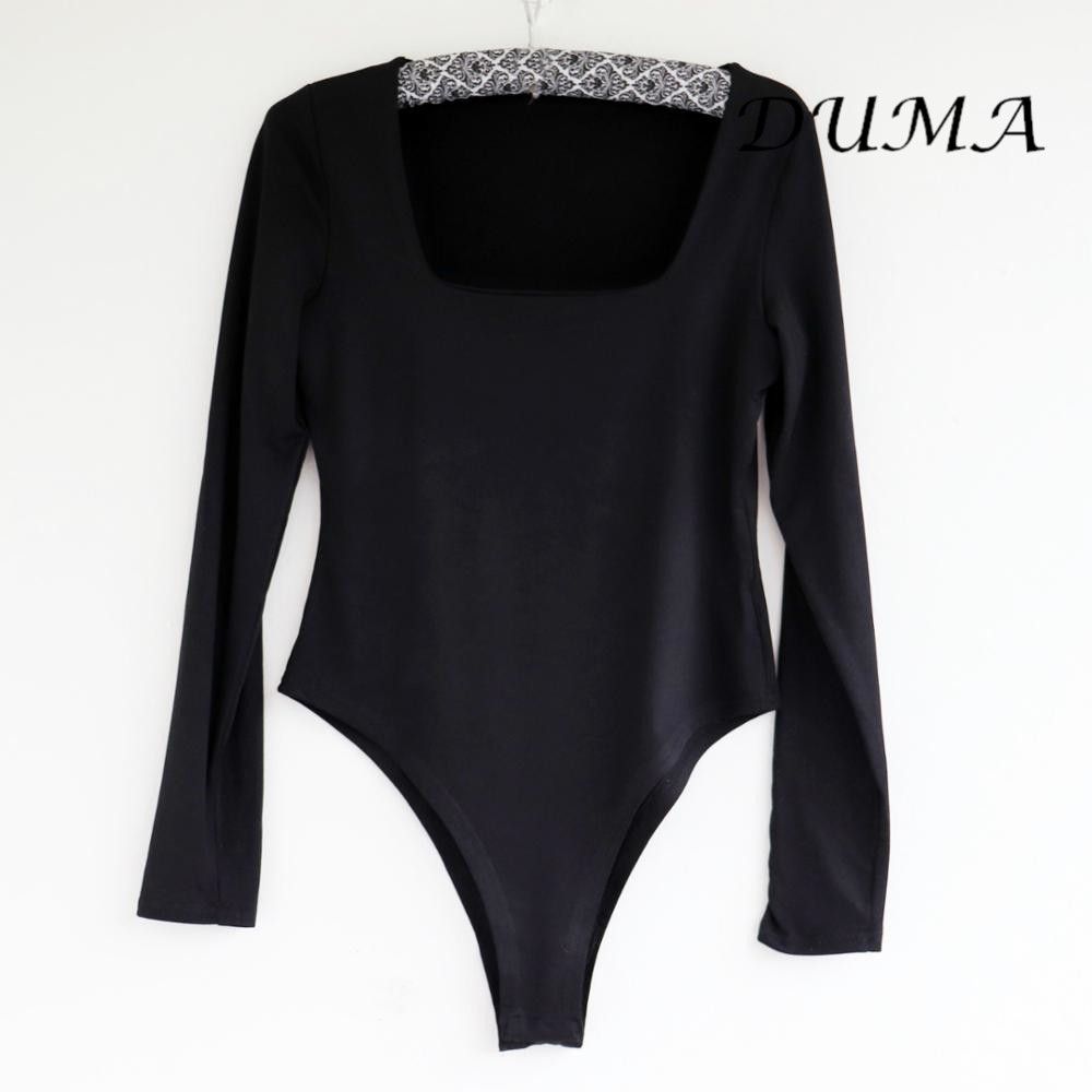 "DUMA"Cultivate oneself sexy one-piece garment Long sleeves sexy T-shirt female Internet celebrity